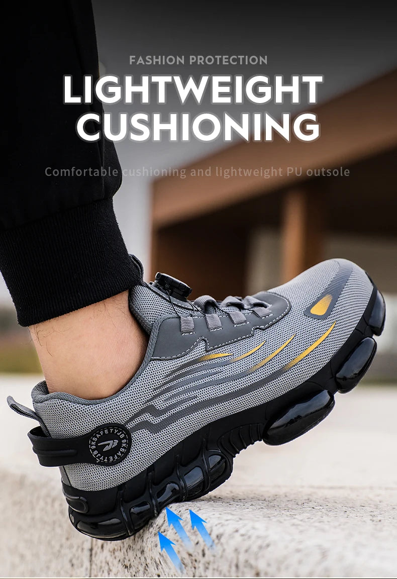 Breathable Lace-Free Soft Sole Anti-Puncture Work Shoes
