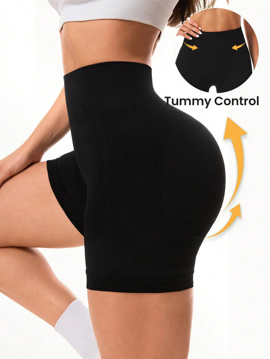 Seamless Yoga Shorts For Women High Waist Tummy Control Fitness