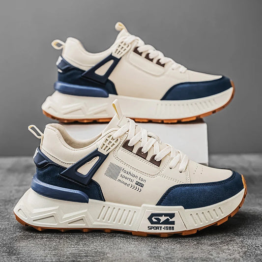 NONE Men's Casual Sports Shoes Thick Sole Breathable Running Shoes