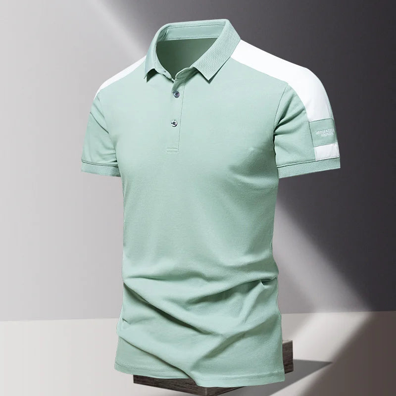 Lane JT Men Polo Shirt Summer Ice Silk Cotton Casual