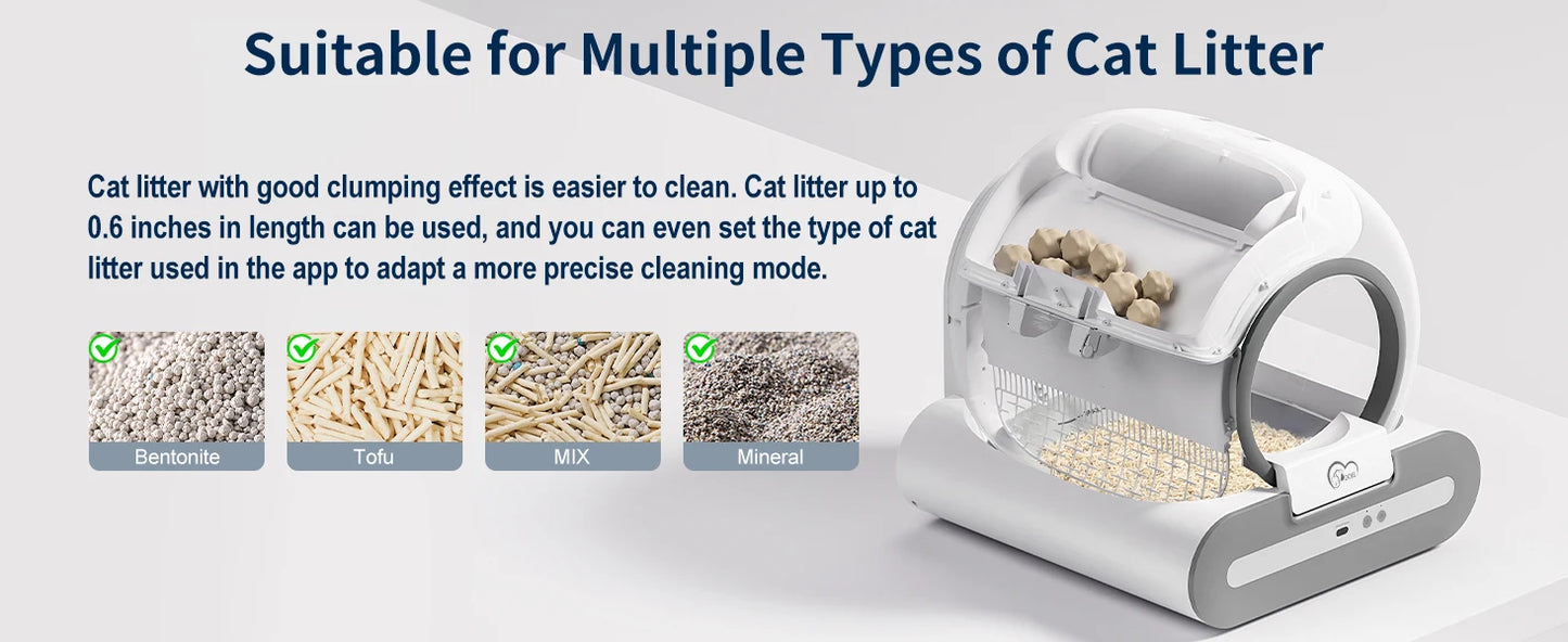 DOEL Self-Cleaning Cat Litter Box With App Control