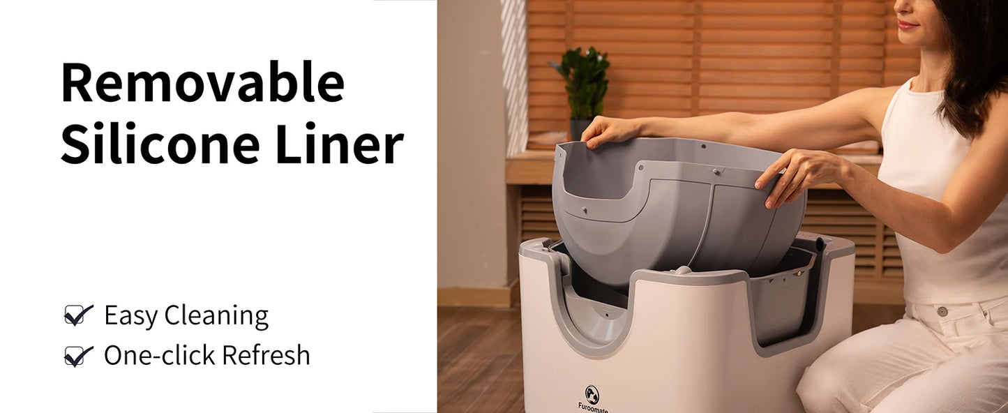 Furoomate F6 Self Cleaning Litter Box Open Top Odor Control