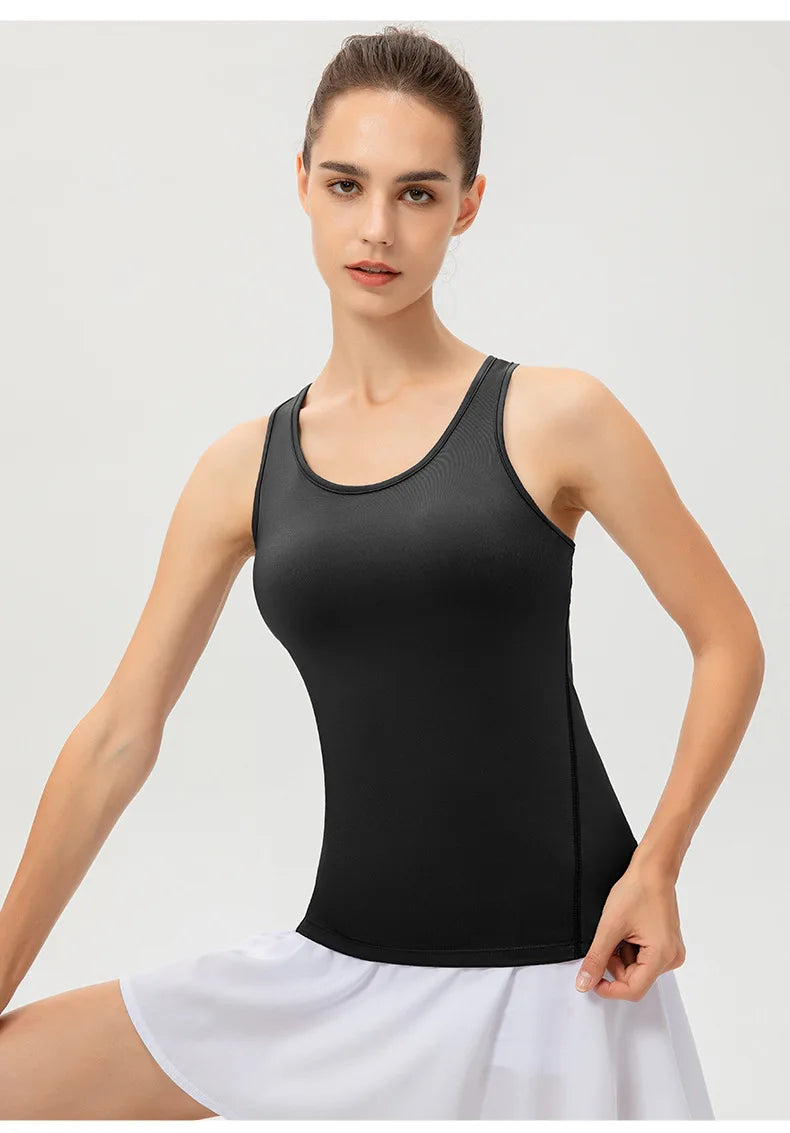 Women Quick Dry Performance Yoga Vest Sleeveless Sports Top