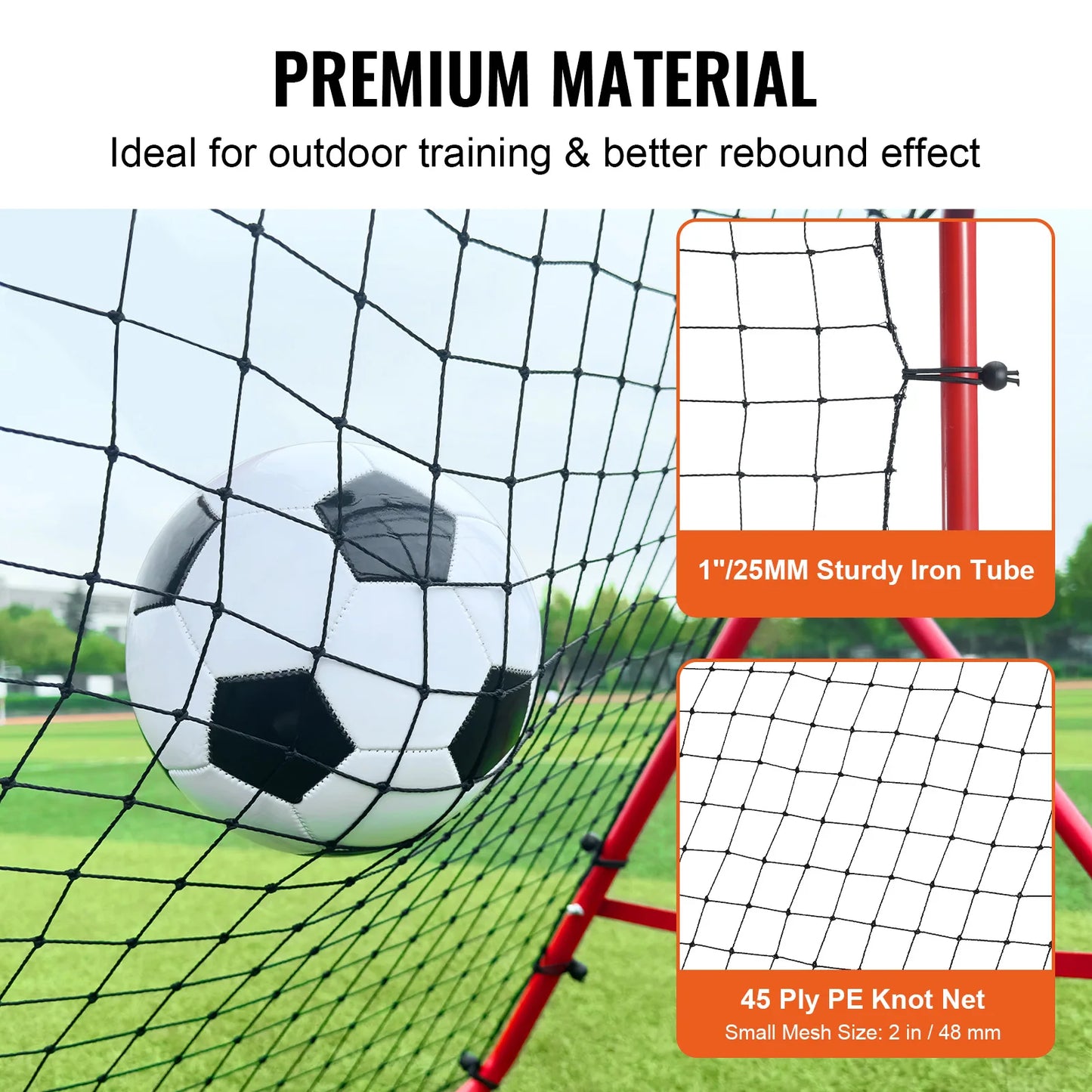 Soccer Rebounder Net Portable Training Equipment with Adjustable Angles