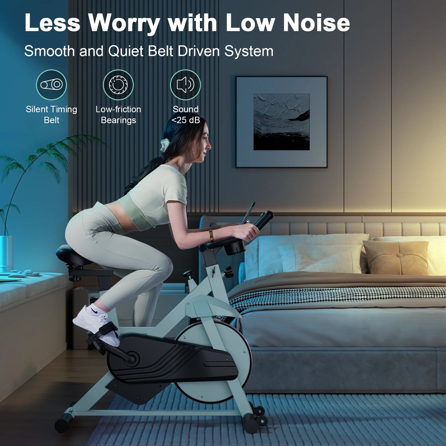 Superun 32 Level Magnetic Resistance Stationary Bike For Home Gym