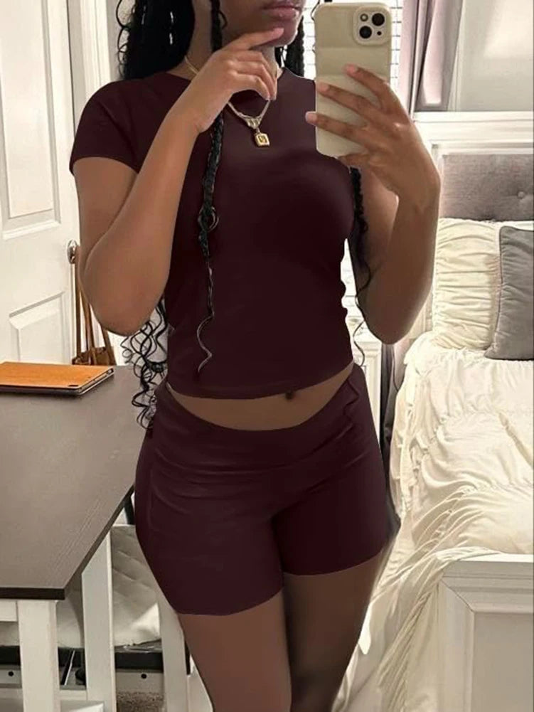 Women's High Waist Yoga Shorts for Running and Fitness