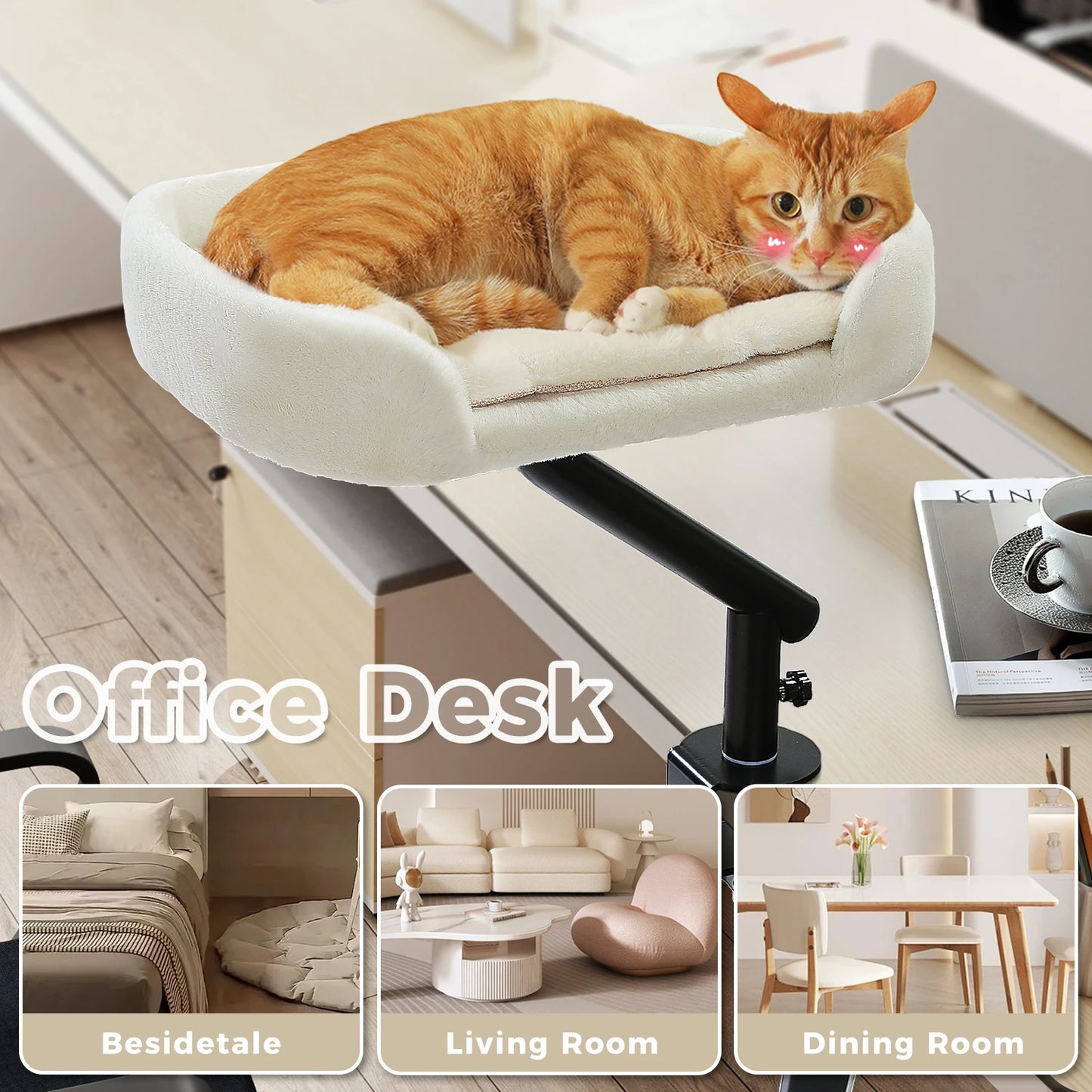 PAWZ Road Cat Desk Bed Rotatable Hammock Stand Indoor Cats
