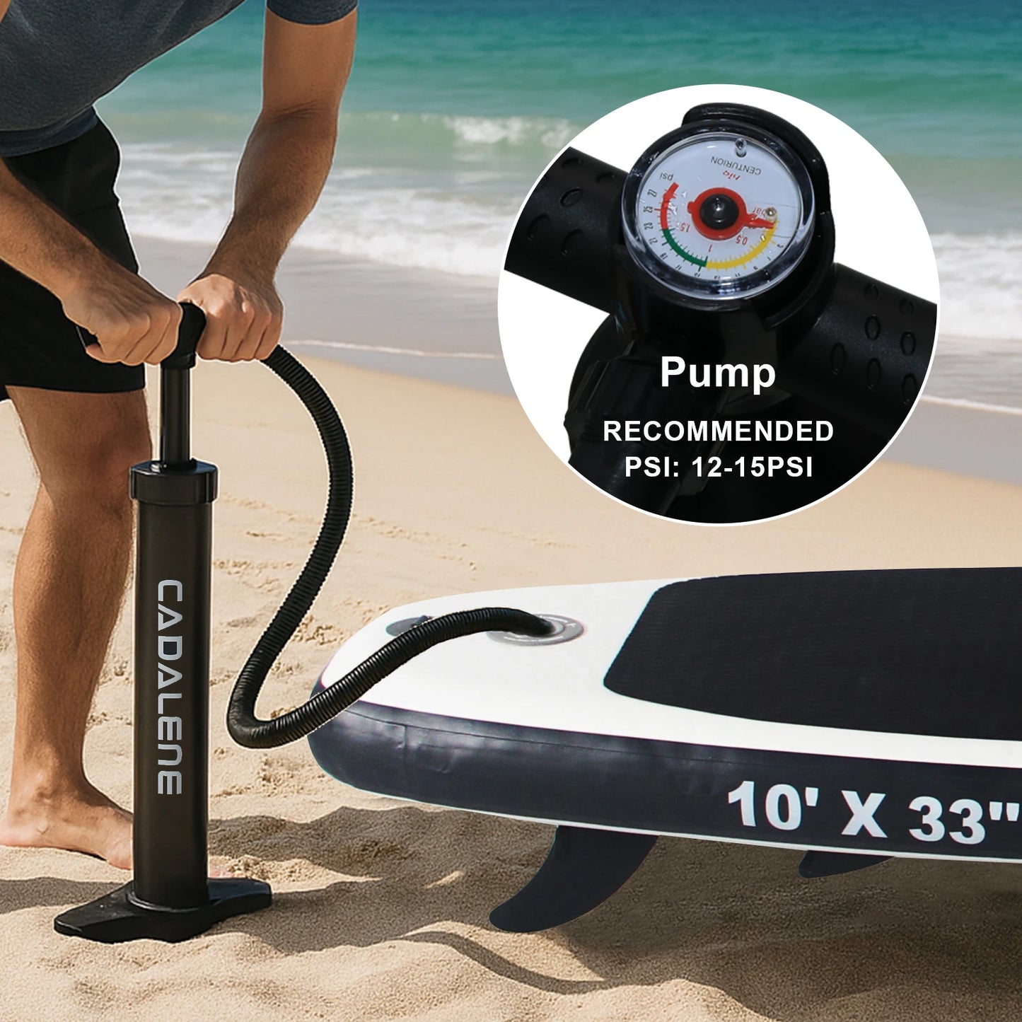 CADALENE Inflatable Stand Up Paddle Board With SUP Accessories