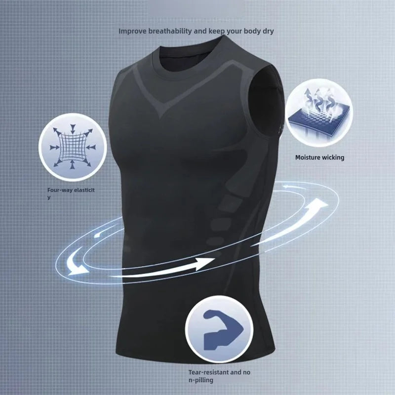 Men's Quick Dry Compression Tank Top for Gym and Workout