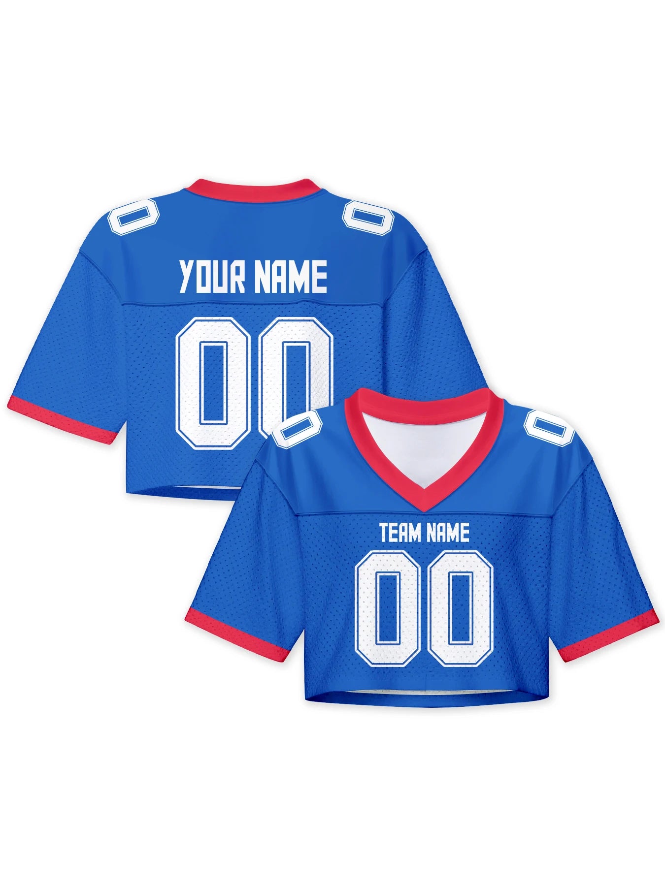 Custom American Football Jersey Crop Top for Women & Girls Plain Sporty Cropped Shirt Personalized Name Number Jerseys Fans Gift