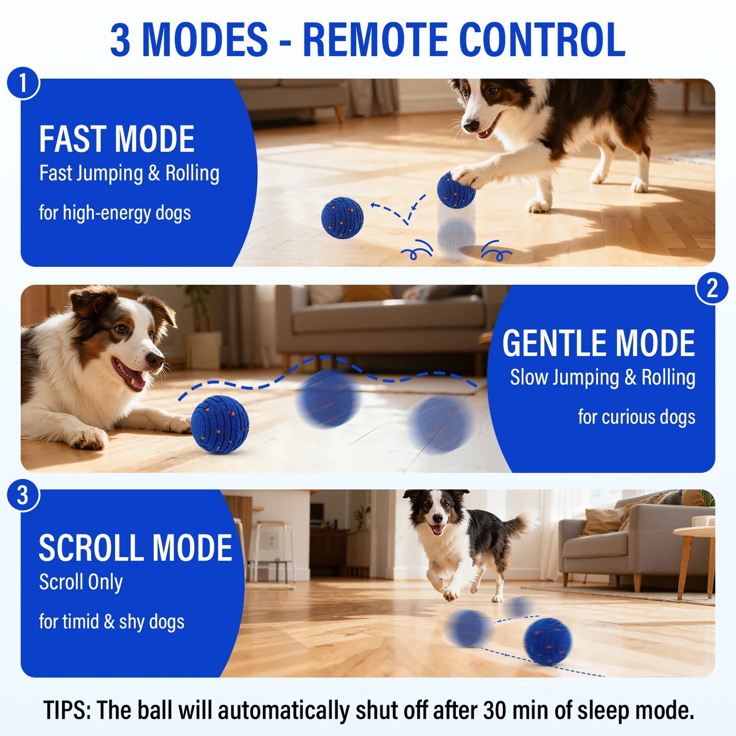 Smart Indestructible Dog Toy Ball For Aggressive Chewers Rechargeable