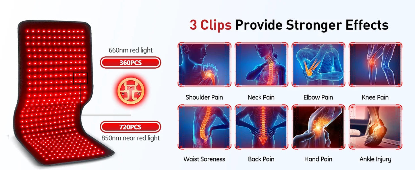 Astarexin Red Light Therapy Heating Pad For Body With Infrared Light