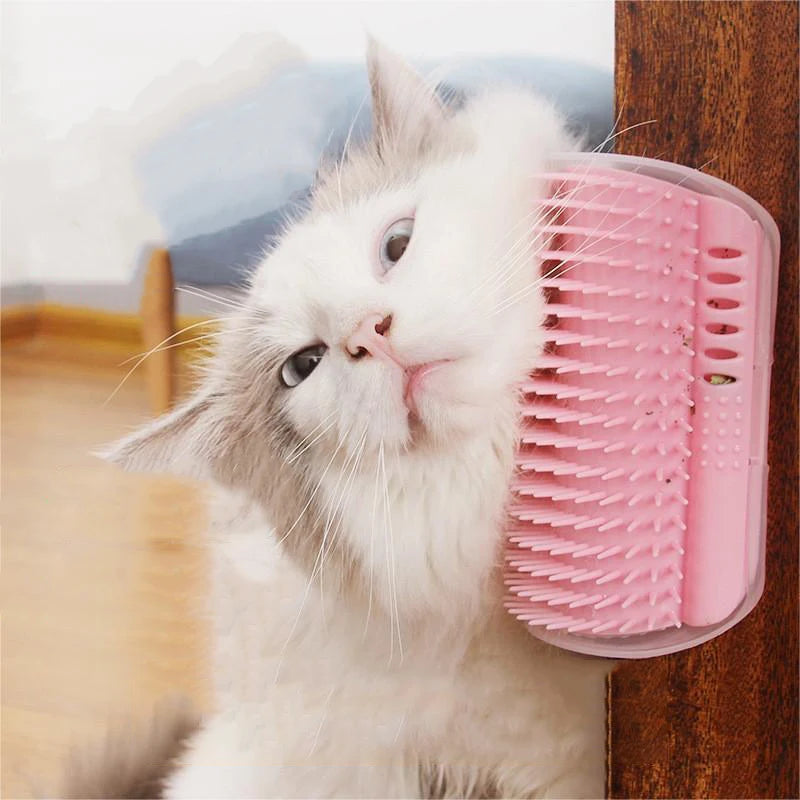 Cat Self Groomer Massage Comb For Corner Scratcher With Catnip