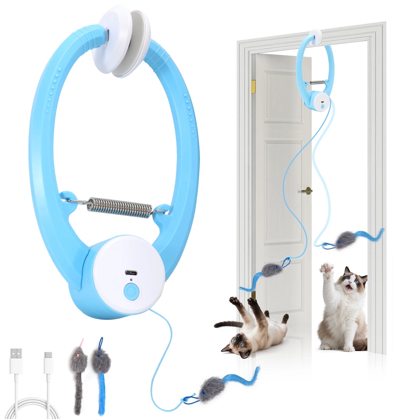 Automatic Interactive Cat Toy Fluttering Butterfly Wand For Indoor Enrichment