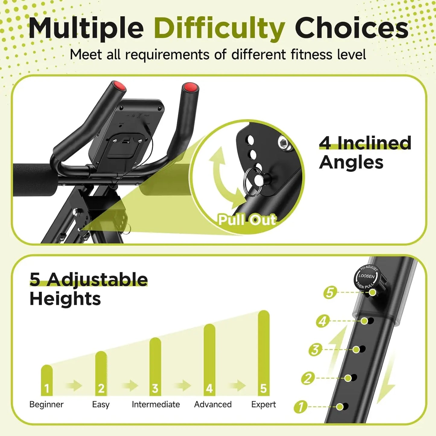 Adjustable Ab Machine For Home Gym Full Body Workout Equipment