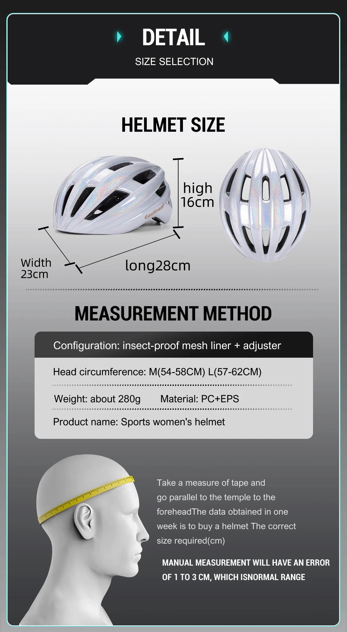 Eastinear Cycling Helmet For Road And Mountain Bikes CE Certified