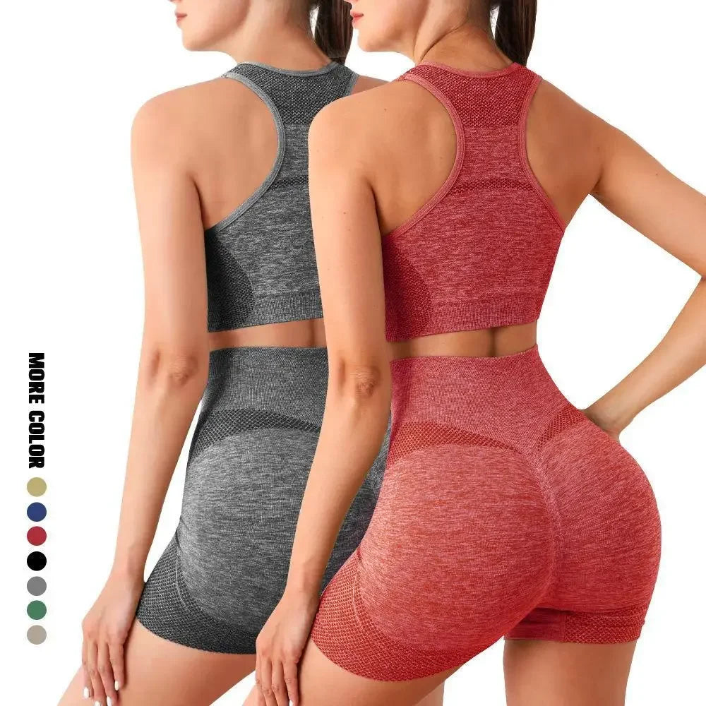 Yoga Set Women Seamless Sports Bra and Leggings