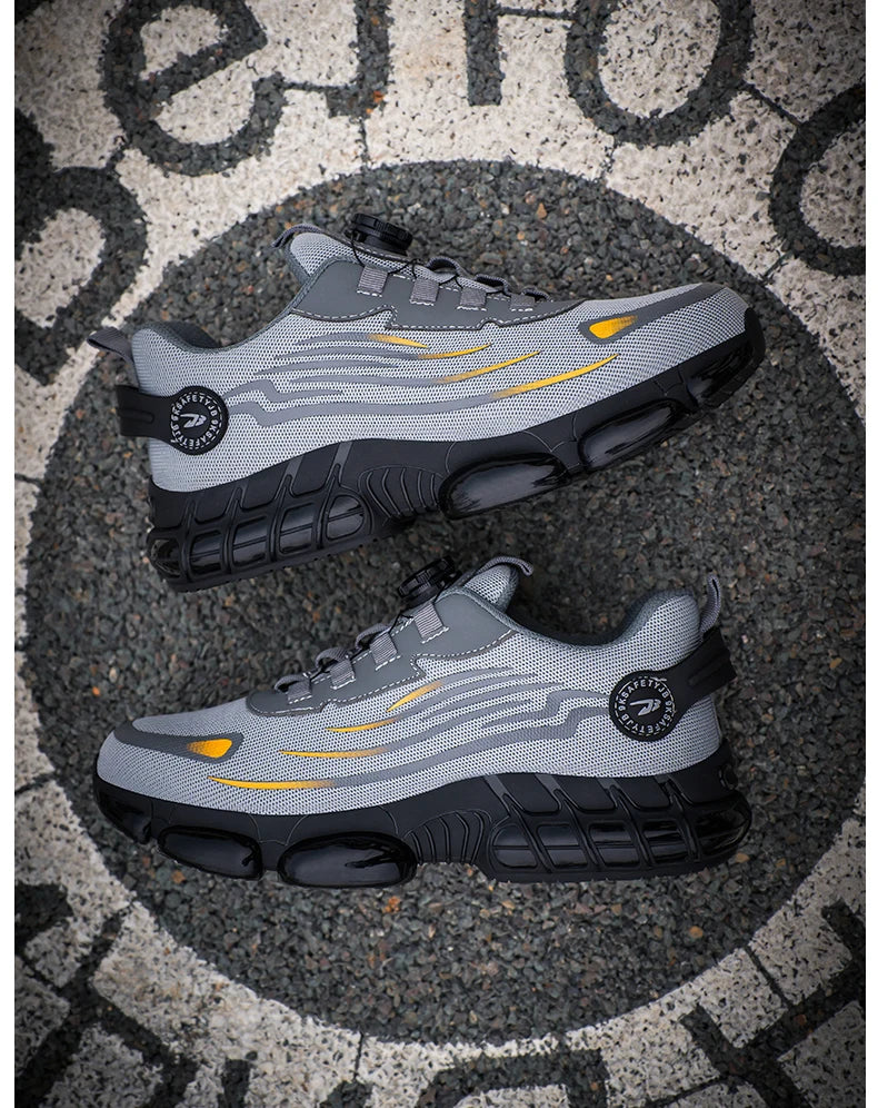Breathable Lace-Free Soft Sole Anti-Puncture Work Shoes