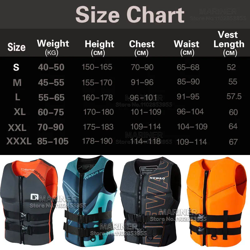 Life Jacket For Adults Kayak Jet Ski Wakeboard Sports Vest