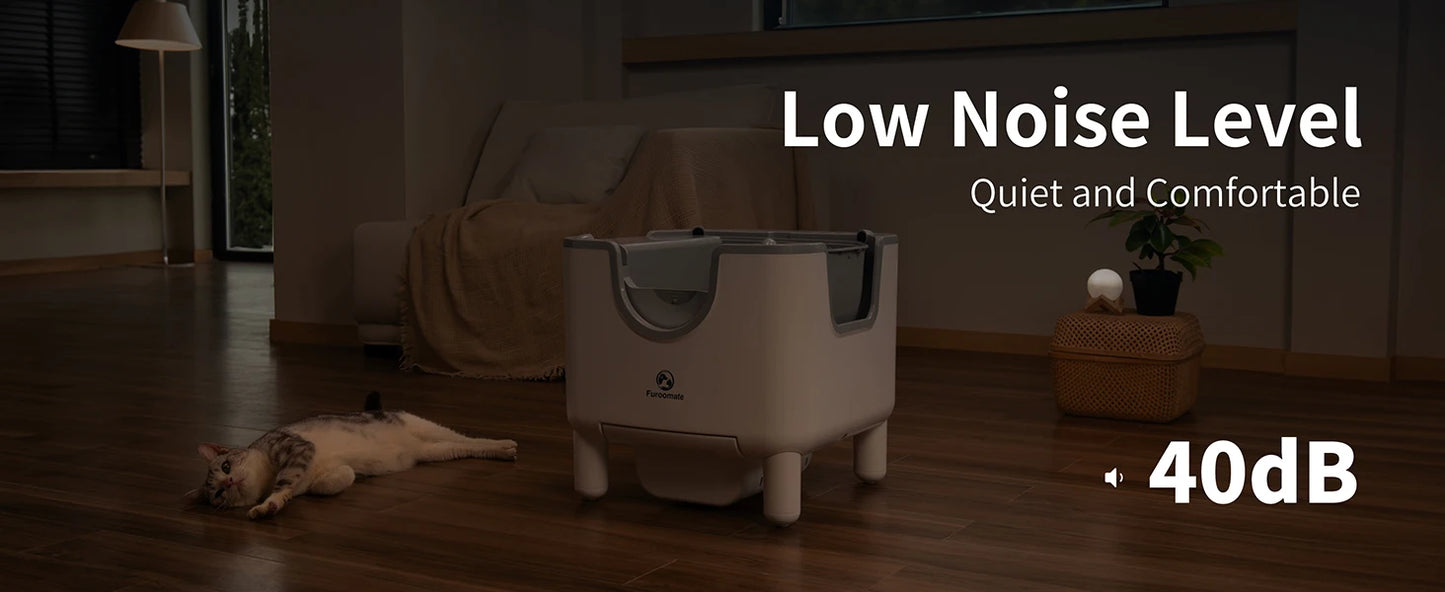 Furoomate F6 Self Cleaning Litter Box Open Top Odor Control