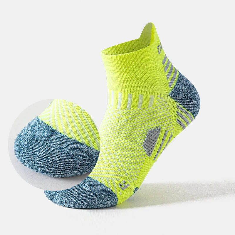 Marathon Running Socks Unisex Ankle Cushioned Low Cut Mesh