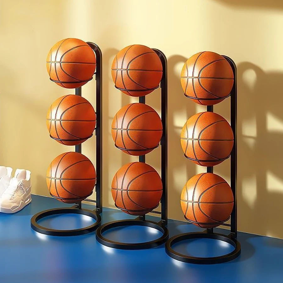 Indoor Kids Ball Storage Rack For Basketball Football Volleyball Kindergarten