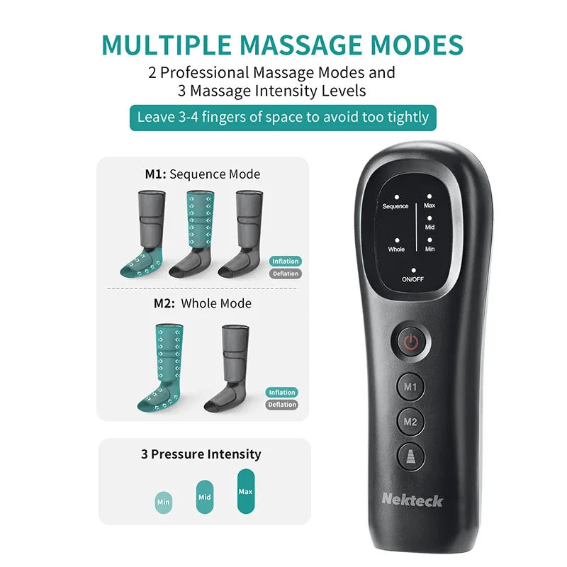 Nekteck Leg Massager Calf Wraps Air Compression Therapy For Circulation
