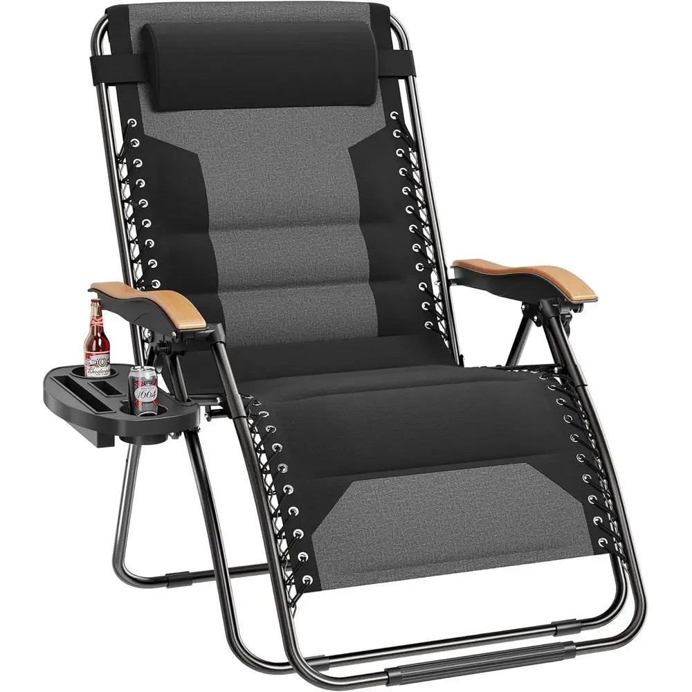 Zero Gravity Patio Recliner Chair With Cup Holder And Comfort