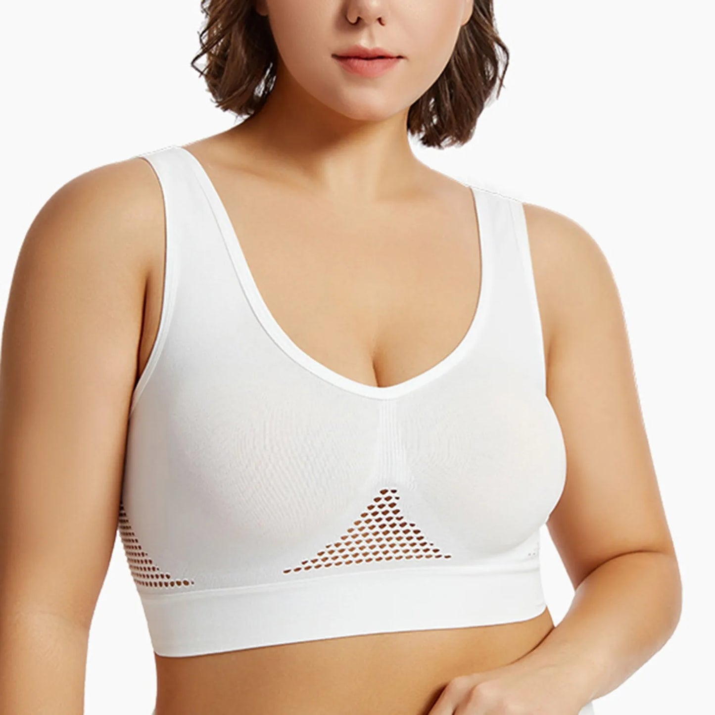 Breathable Womens Running Sports Bra With Shockproof Support Yoga Vest