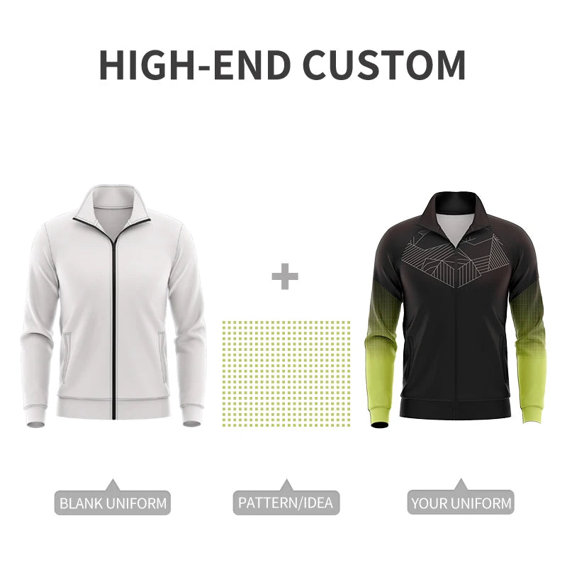 ATAGOESCN Unisex Tracksuit Sublimation Full Zip Sportswear