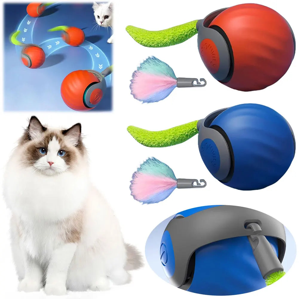 Automatic Moving Cat Ball Toy USB Rechargeable Pet Toy