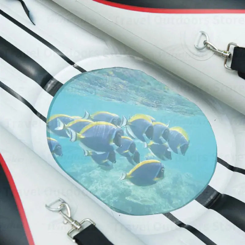 AQUA MARINA Transparent Viewport Inflatable Kayak With Paddle