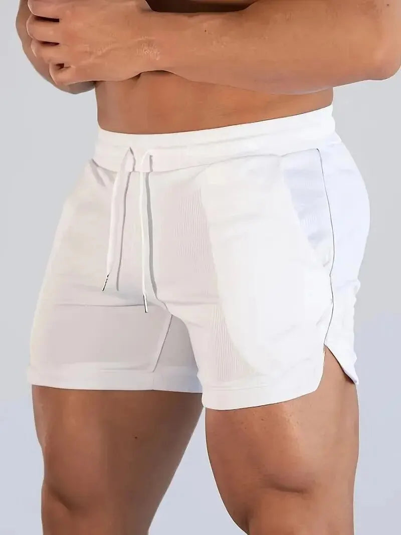 Men's Summer Fitness Shorts Polyester Jogging Athletic Shorts