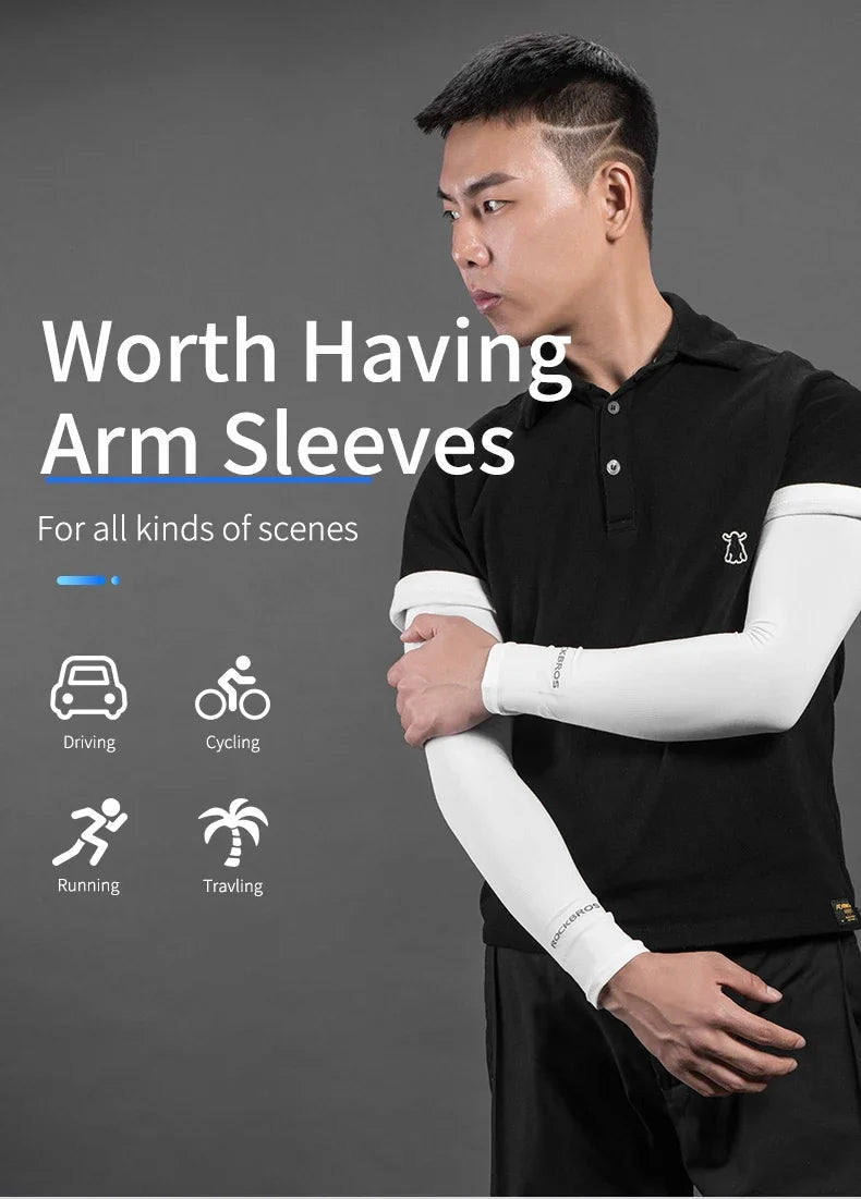 ROCKBROS Arm Sleeves UV Protection For Running And Cycling