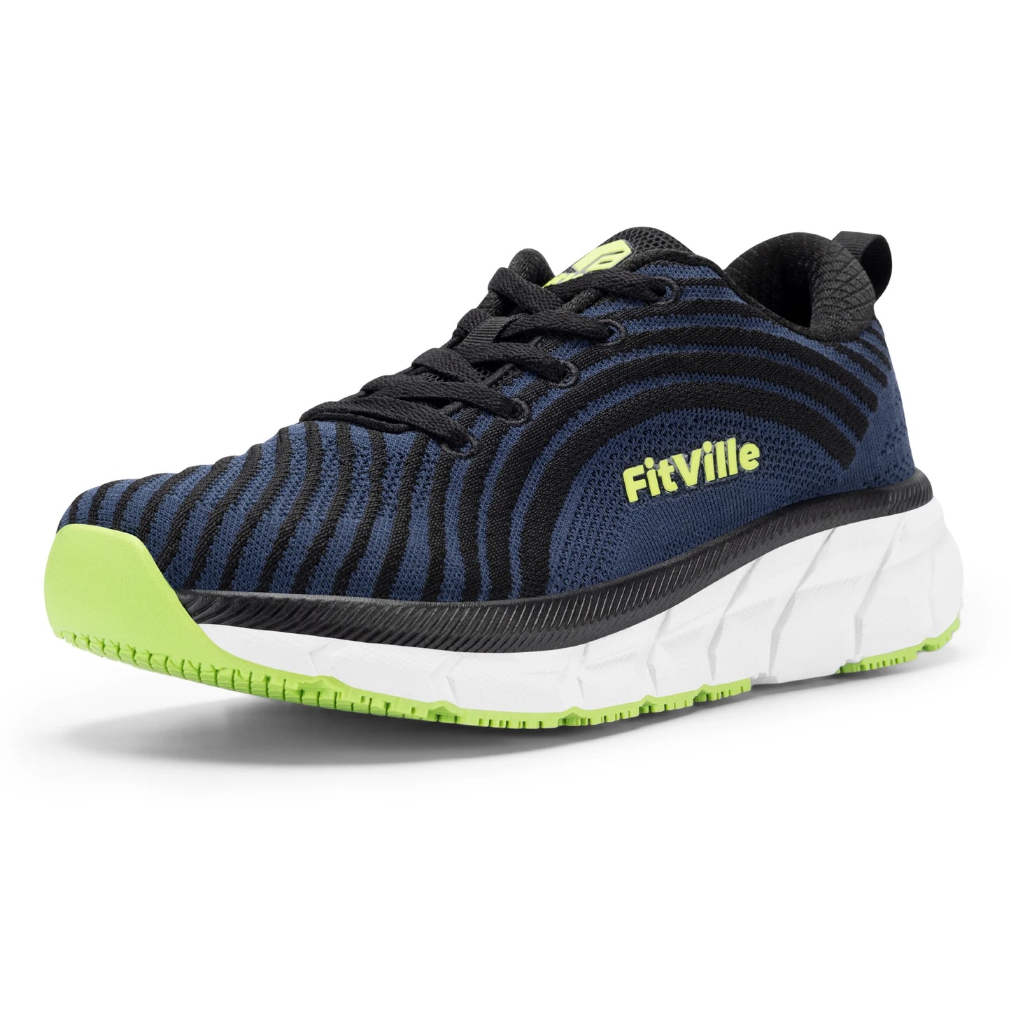 Fitville Men FlowCore V2 Wide Toe Box Running Shoes Cushioned