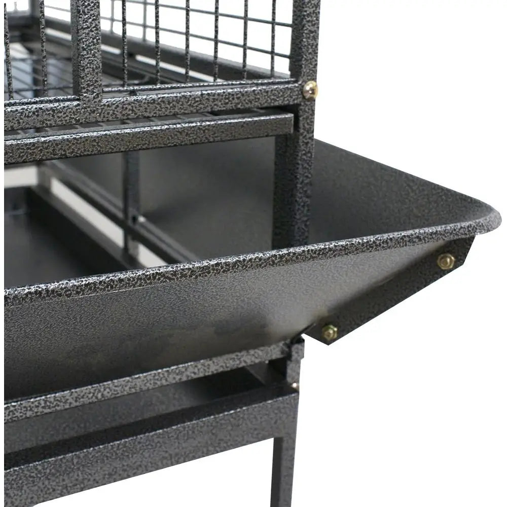Wrought Iron Parrot Cage With Rolling Stand For Indoor Use