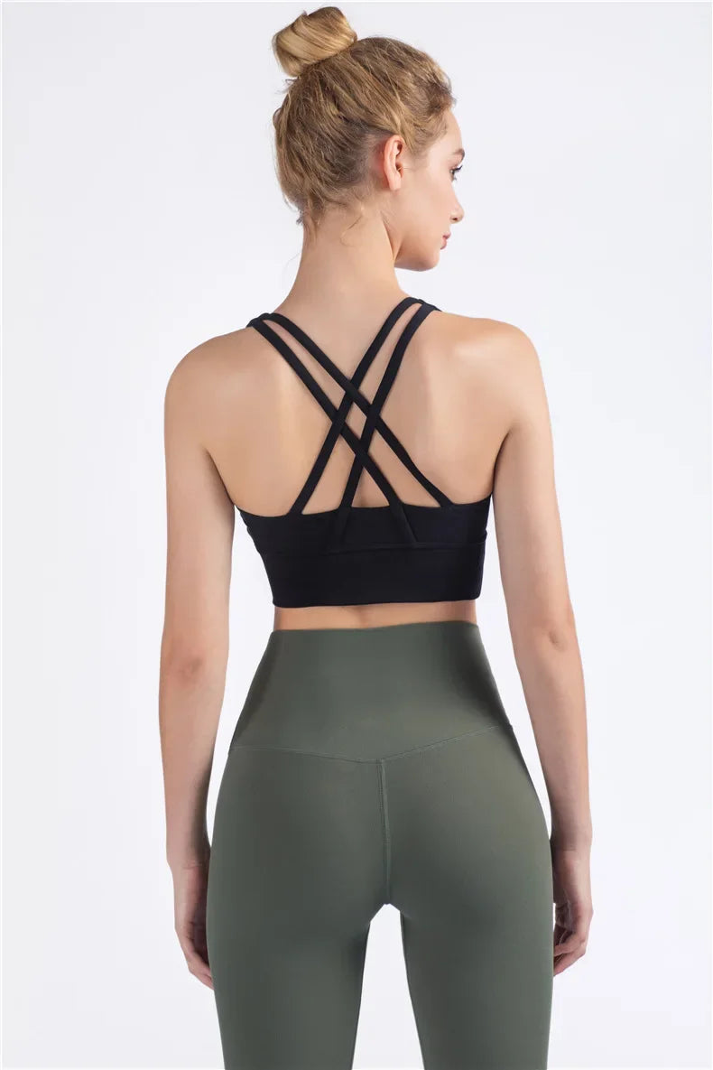 COZOK Cross Back Yoga Bra Tank Top Breathable For Women