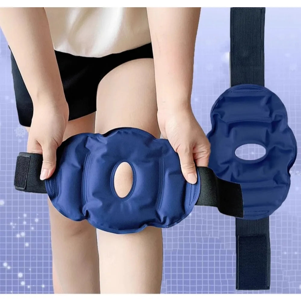 Reusable Knee Ice Pack Wrap Ice Pack for Knee Adjustable Cold Compress Cold Therapy Gel Pads for Pain Relief Sports Injuries