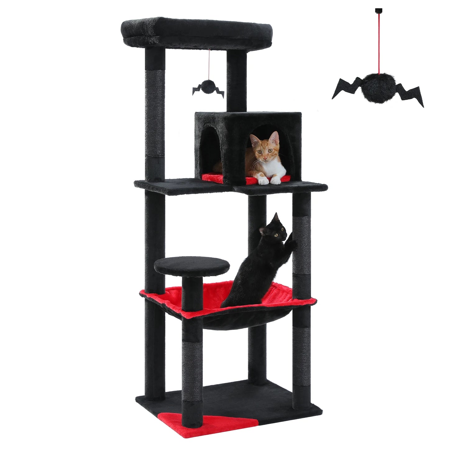 PAWZ Road 5-Level Cat Tower Indoor Cats With Hammock