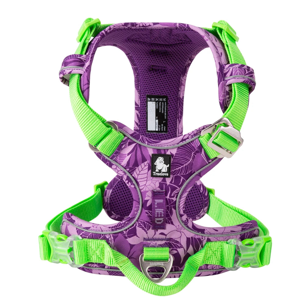 TrueLove Dog Harness Reflective Padded Quick Release Nylon