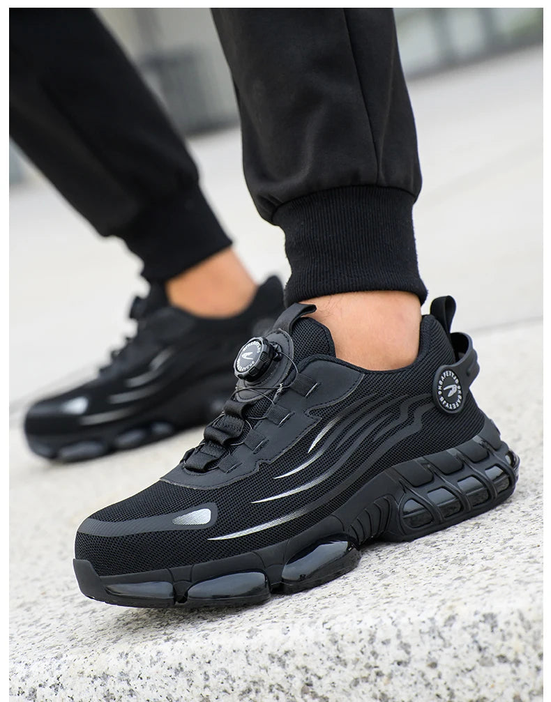 Breathable Lace-Free Soft Sole Anti-Puncture Work Shoes