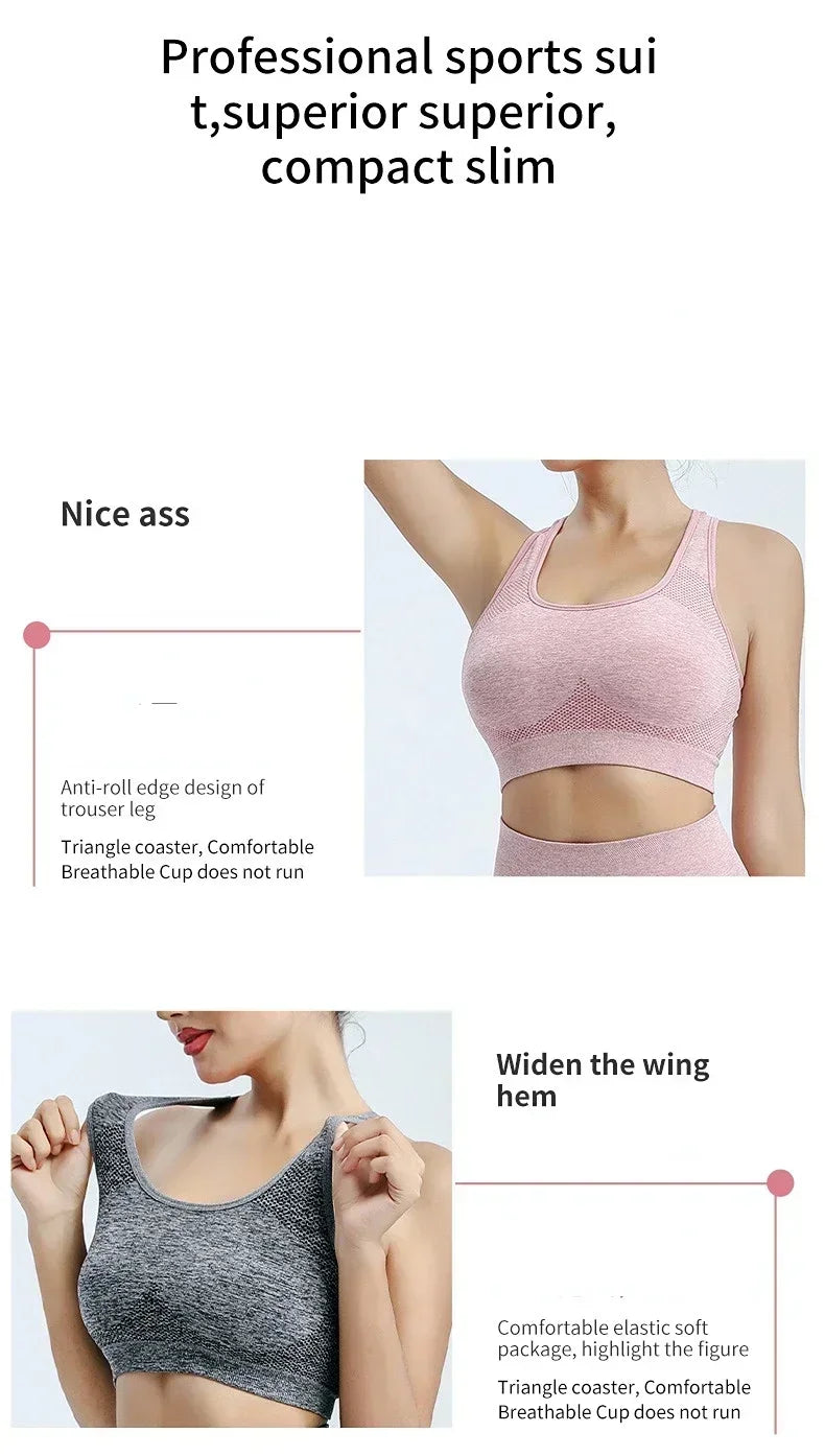 Yoga Set Women Seamless Sports Bra and Leggings