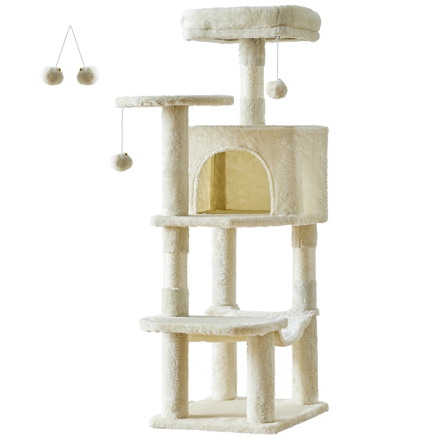 JHK Four Tier Cat Tree Indoor Multi Cat Climbing Tower