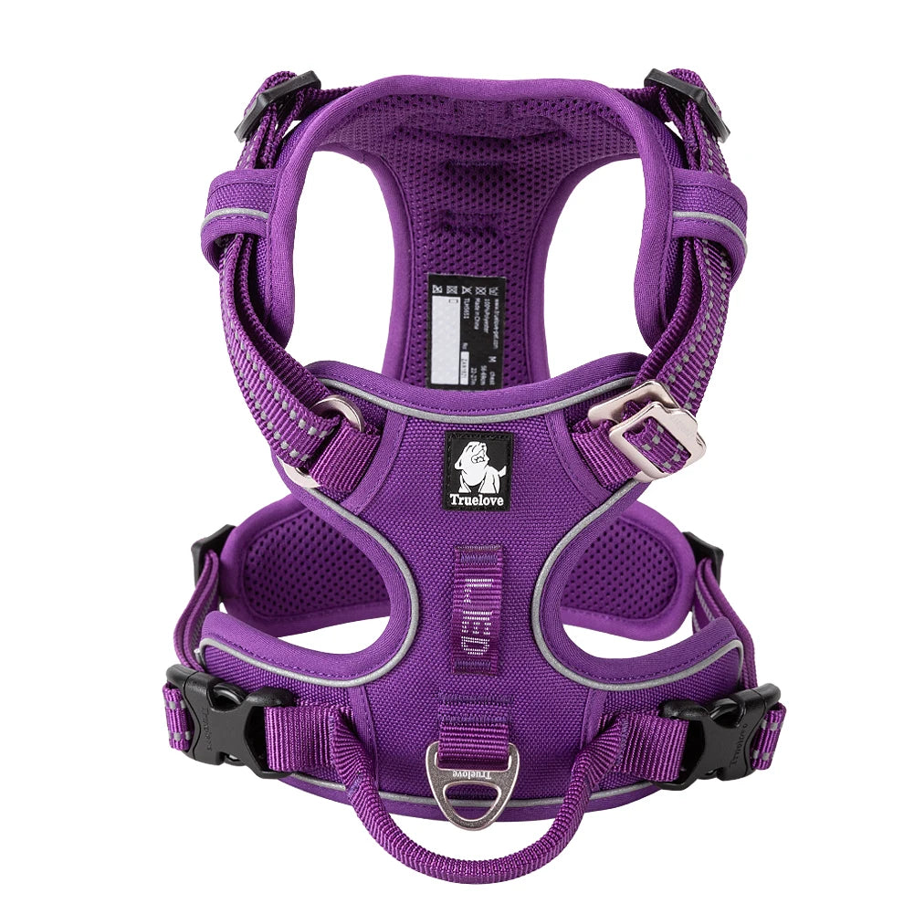 TrueLove Dog Harness Reflective Padded Quick Release Nylon