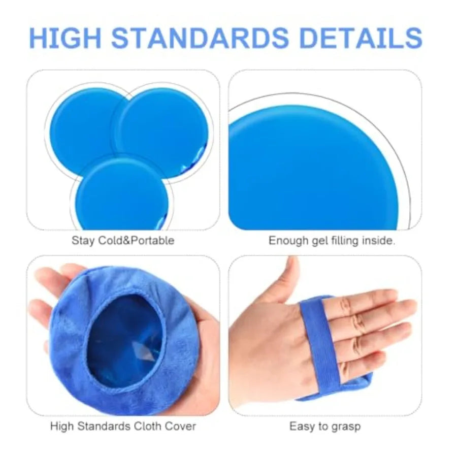 Round Gel Ice Packs Reusable Hot Cold Relief For Pain