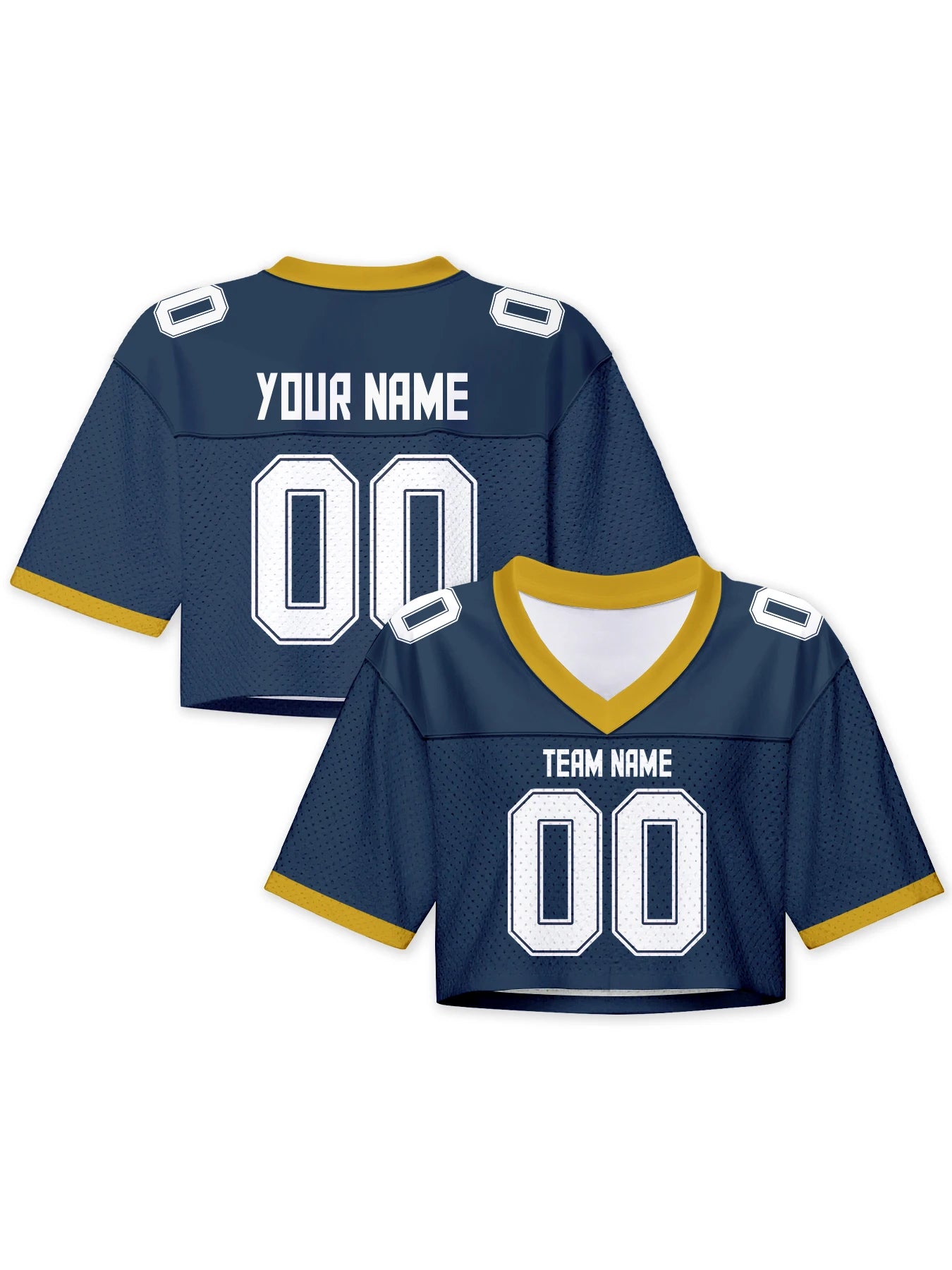 Custom American Football Jersey Crop Top for Women & Girls Plain Sporty Cropped Shirt Personalized Name Number Jerseys Fans Gift