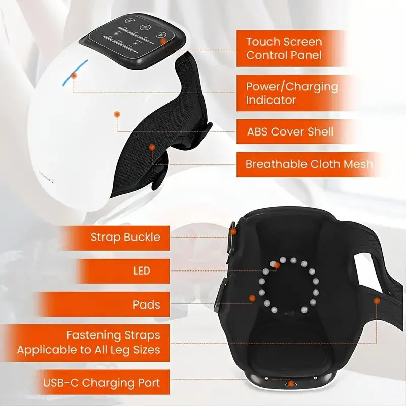 OpeningSmile Cordless Knee Massager With Heat And Vibration LED Display