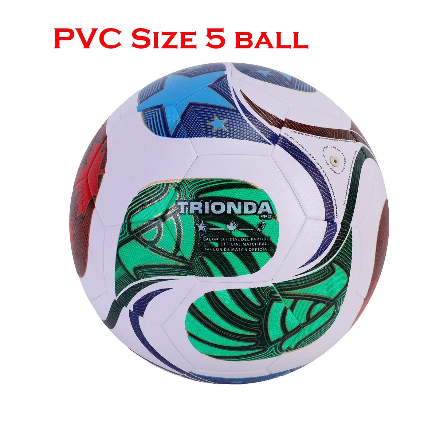 LISM Soccer Ball PU Leather Seamless Wear Resistant
