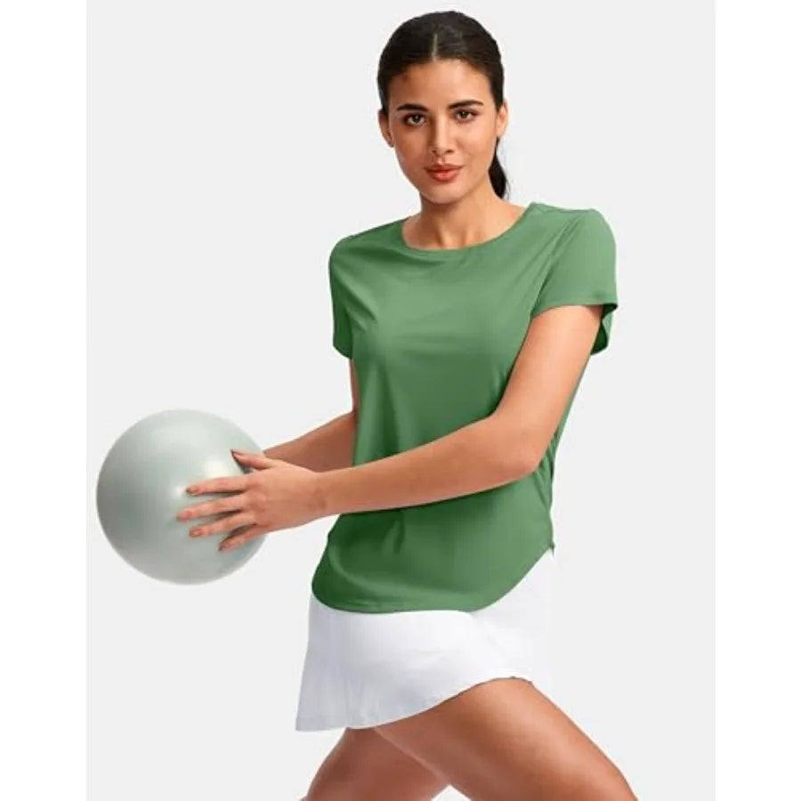 Womens Lightweight Quick Dry Workout Top For Yoga And Running