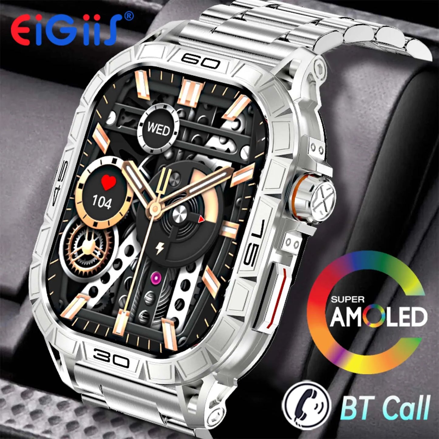 EIGIIS K63 Smartwatch With 100 Sports Modes IP68 Waterproof